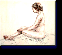 "Bethany", colored pencil on paper.