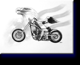 "Free Spirit", ink & pencil on bristol board.