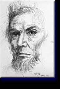 "Honest Abe", pencil on paper.