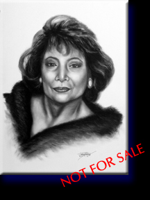 "Mom", charcoal on bristol board. Private collection of George G.