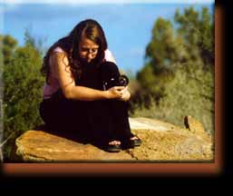 Bek contemplating in the Arizona desert.